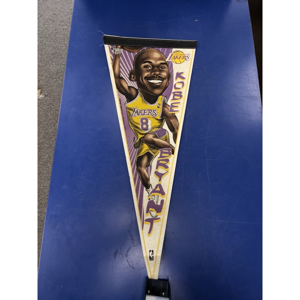 Vintage 90s Kobe Bryant Los Angeles Lakers Pennant by WinCraft VTG NBA